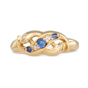 Antique Sapphire Snake Ring