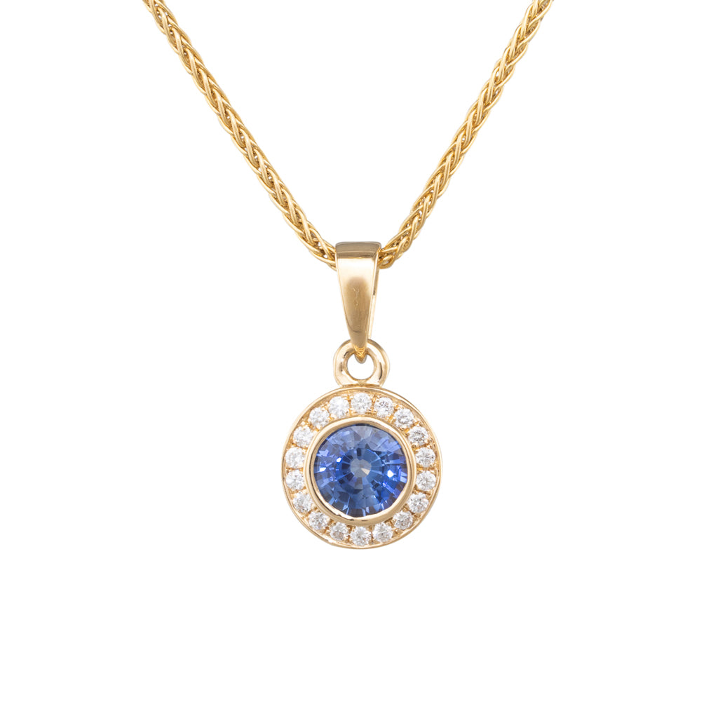 Sapphire and Diamond Pendant