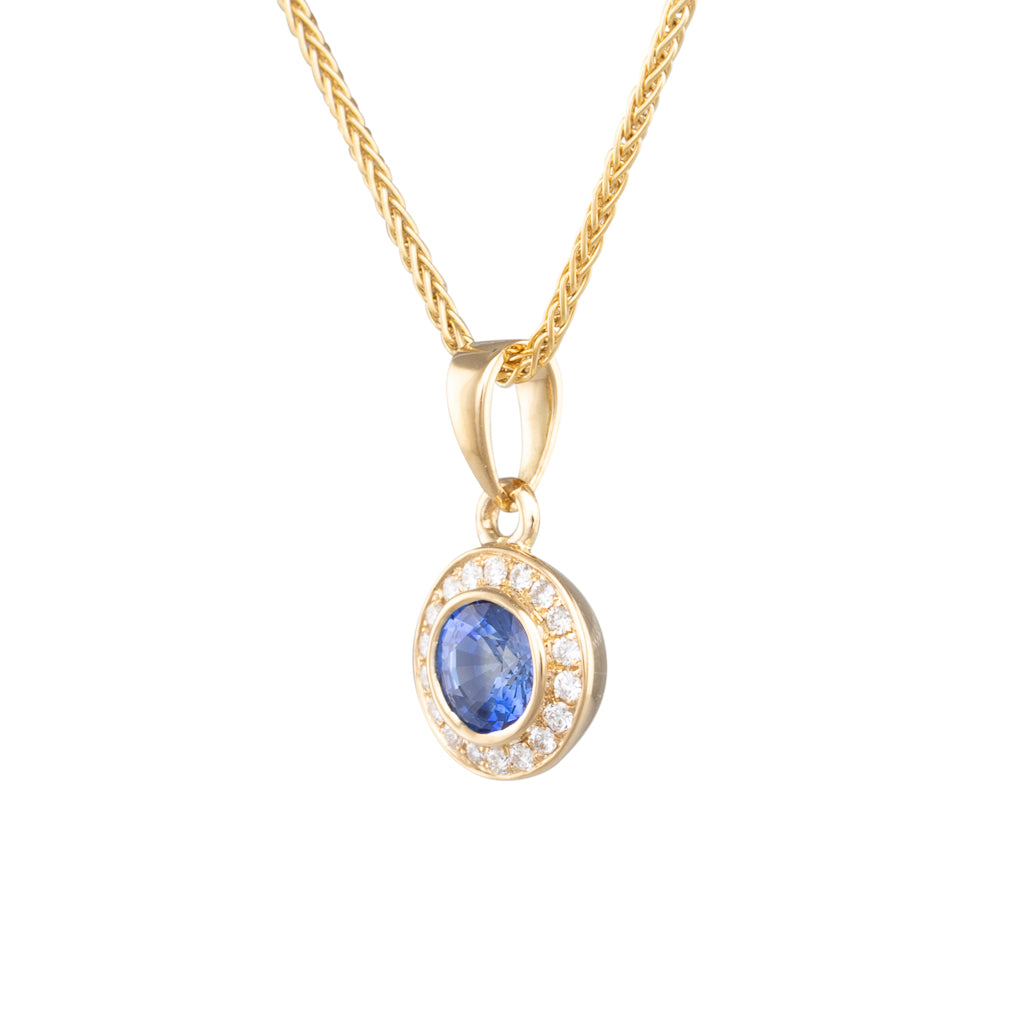 Sapphire and Diamond Pendant