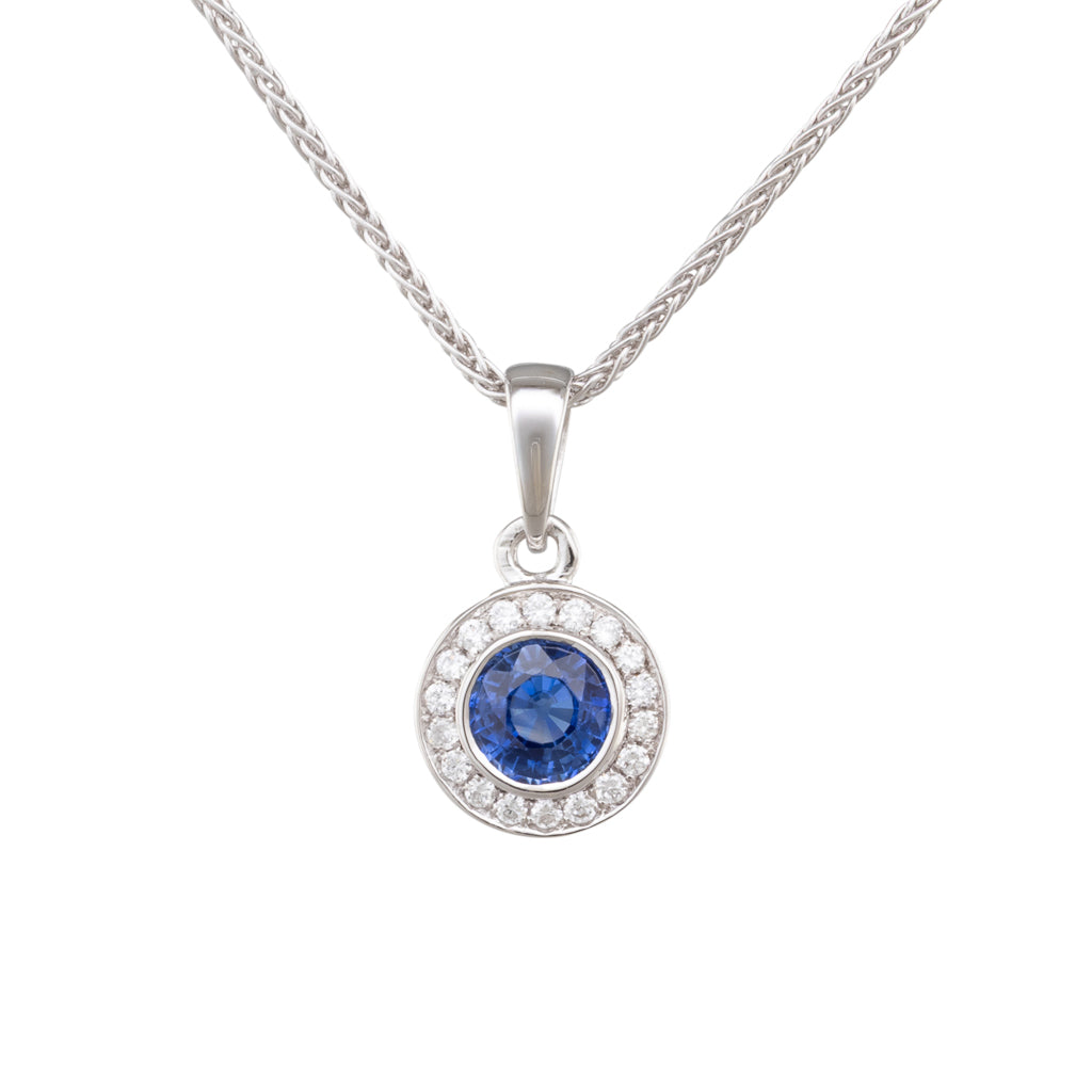 Sapphire and Diamond Pendant