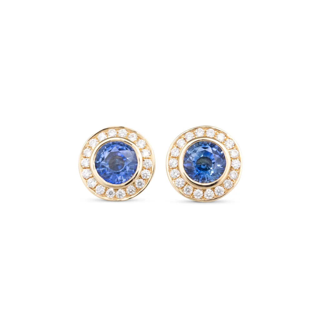 Sapphire and Diamond Earrings