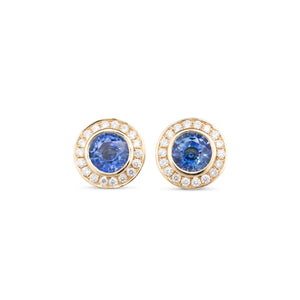 Sapphire and Diamond Earrings
