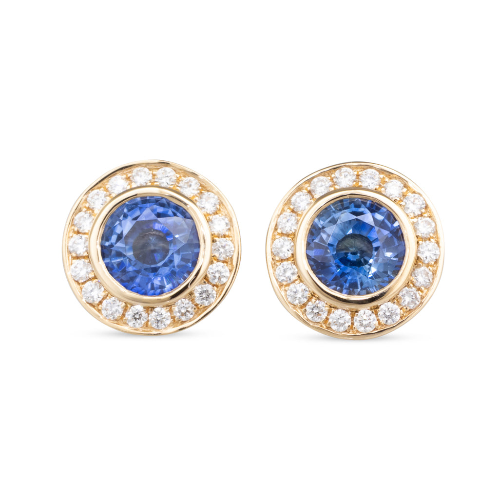 Sapphire and Diamond Earrings