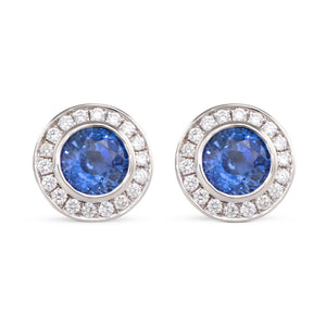 Sapphire and Diamond Earrings