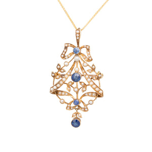 Antique Sapphire Pendant