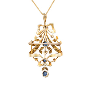 Antique Sapphire Pendant
