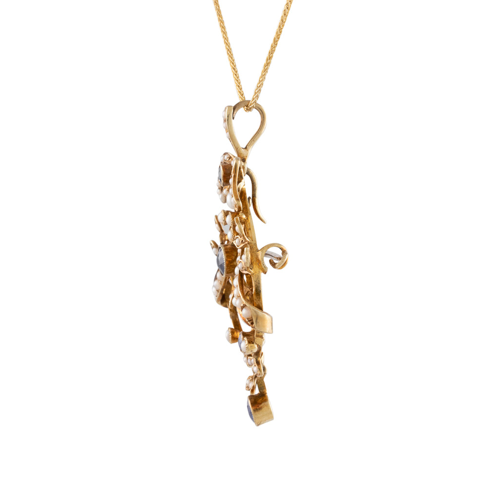 Antique Sapphire Pendant
