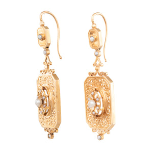 Antique Gold French Earrings