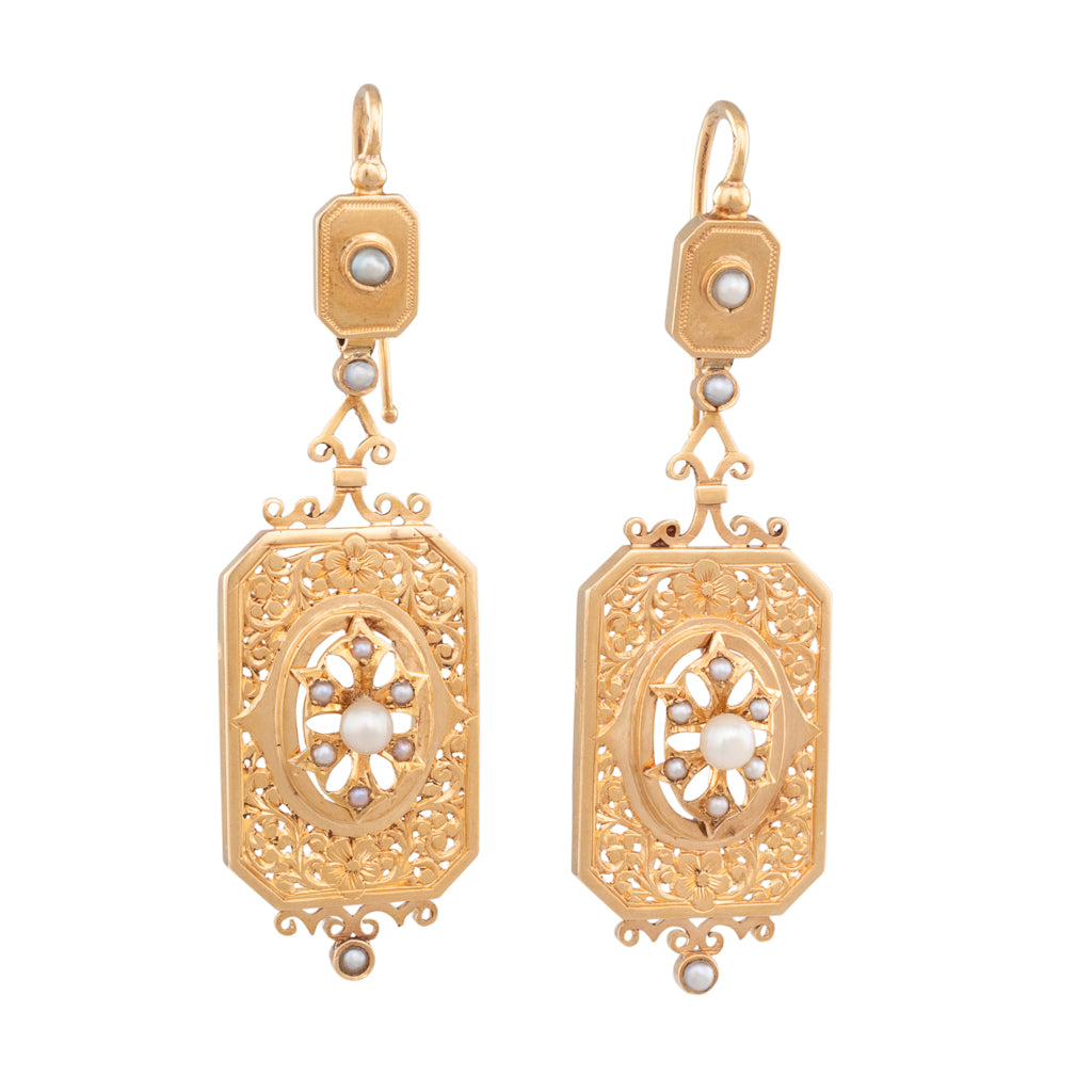 Antique Gold French Earrings