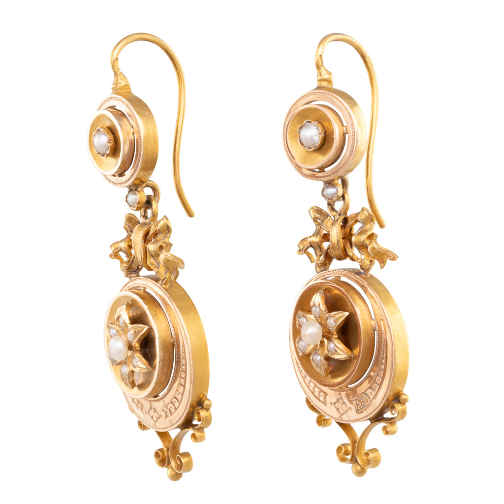 French Antique Gold Earrings