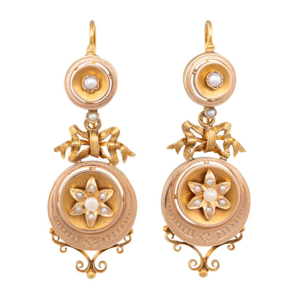 French Antique Gold Earrings