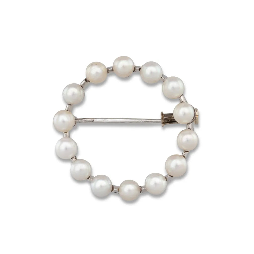 Pearl set Circlet Brooch