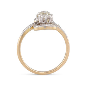 Three Stone Art Nouveau Ring