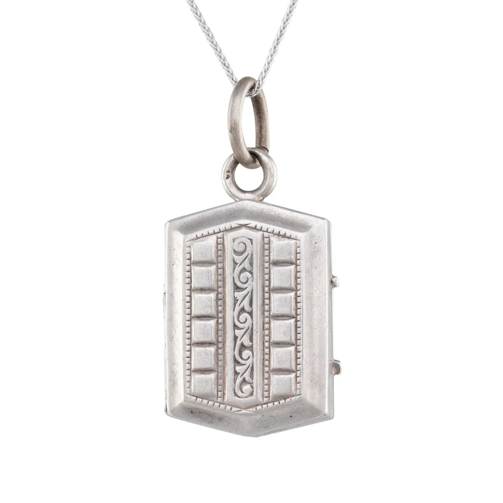 French Silver Locket