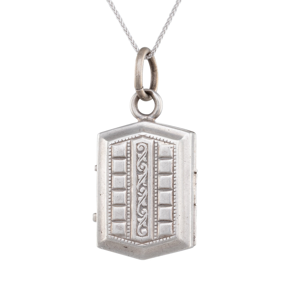 French Silver Locket