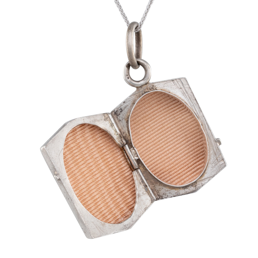 French Silver Locket
