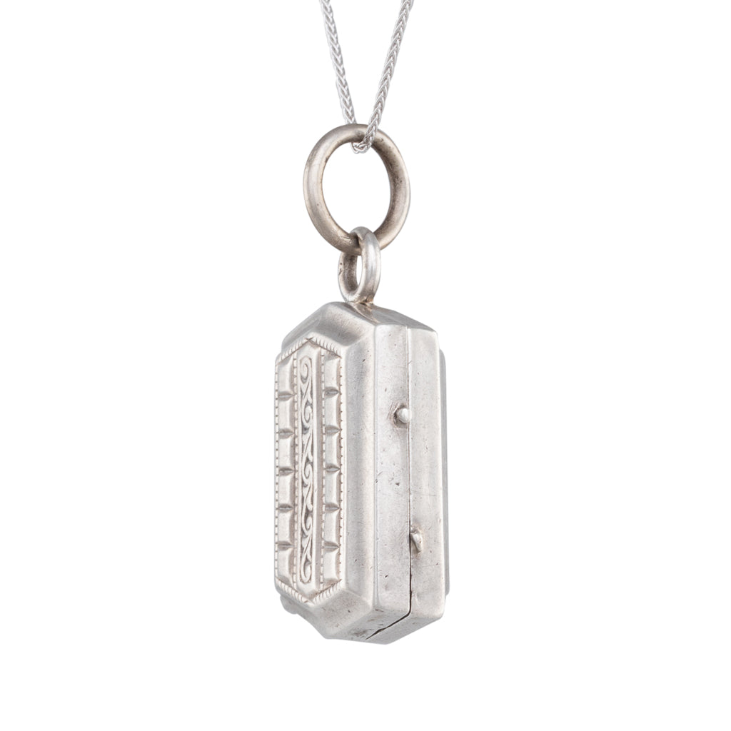 French Silver Locket