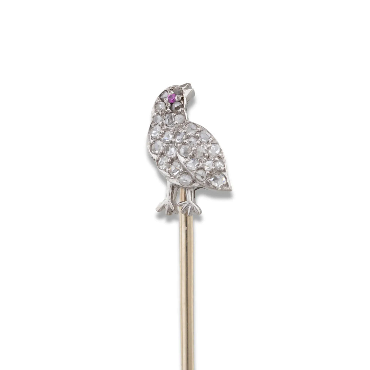 Diamond Set Bird Stick Pin