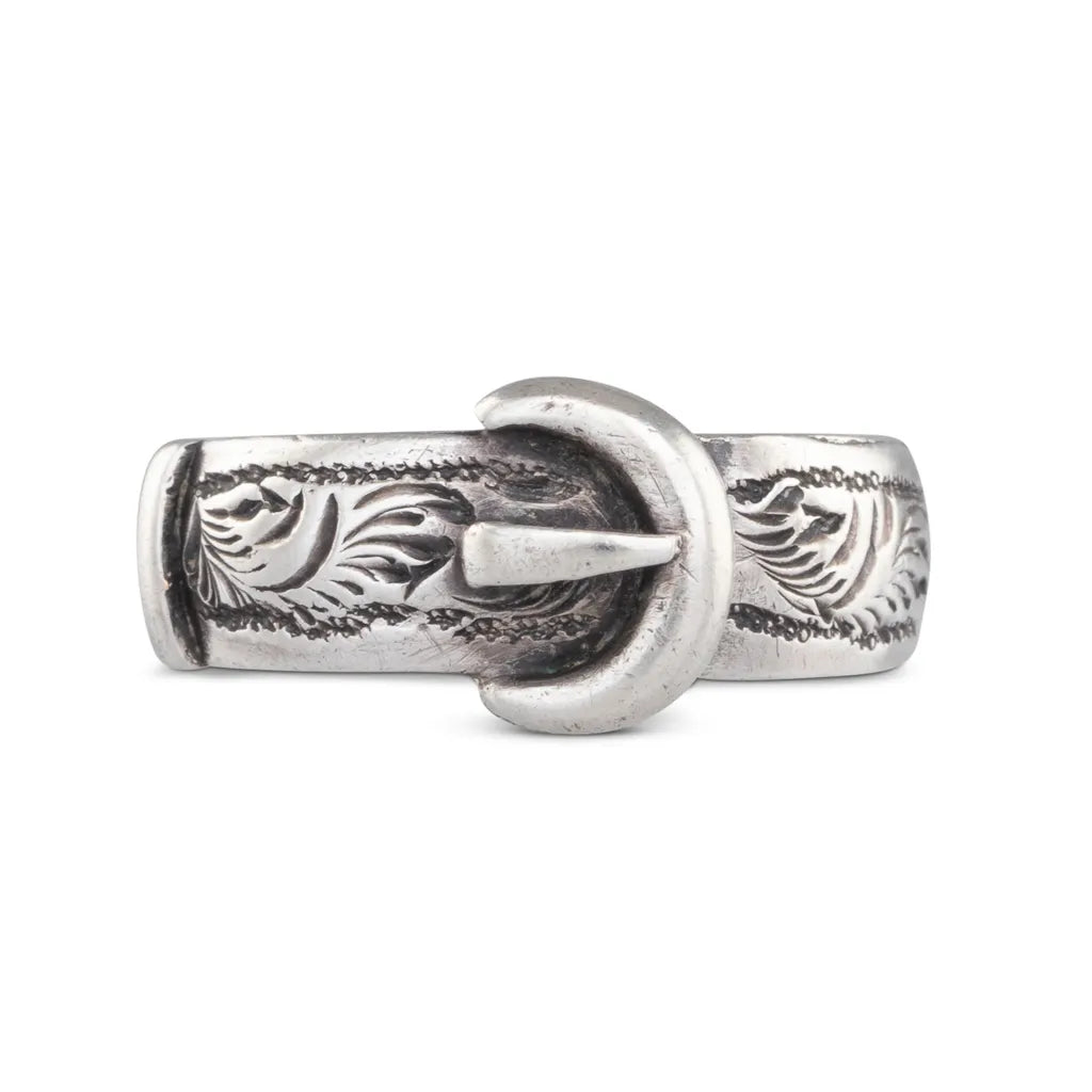 Victorian Silver Buckle Ring