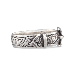 Victorian Silver Buckle Ring