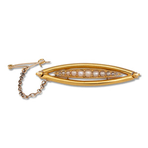 Antique Seed Pearl Brooch