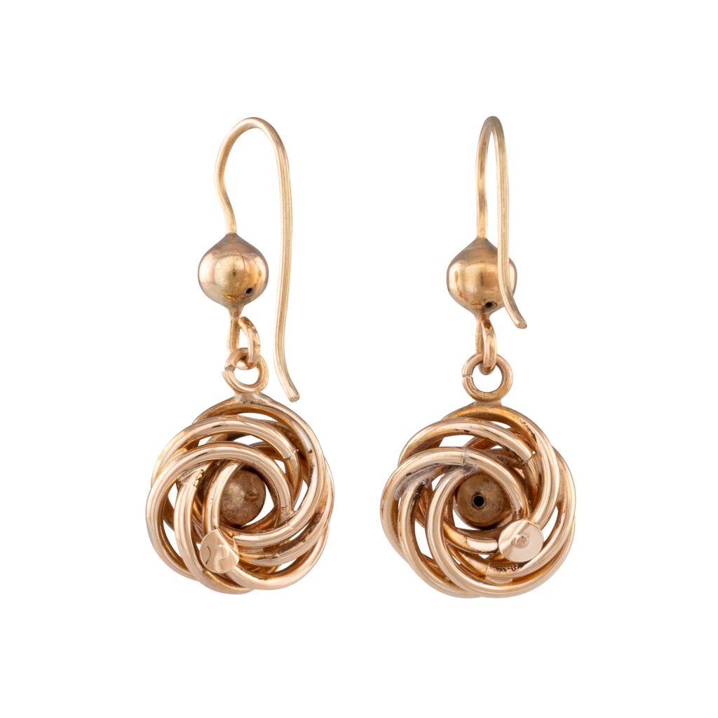 Antique Gold Knot Earrings