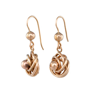 Antique Gold Knot Earrings