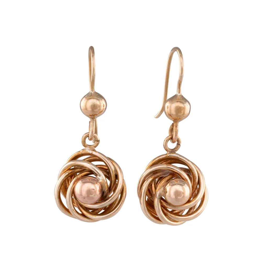 Antique Gold Knot Earrings