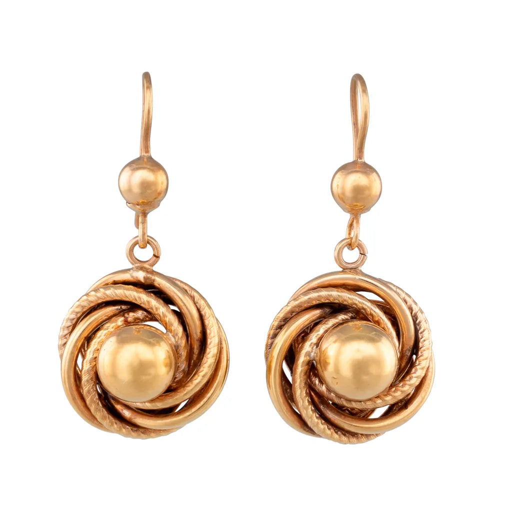 Antique Gold Knot Earrings