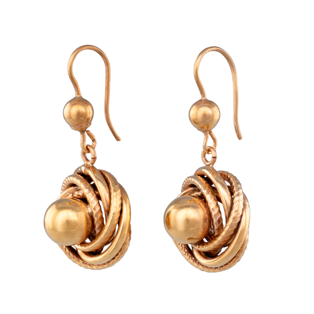 Antique Gold Knot Earrings