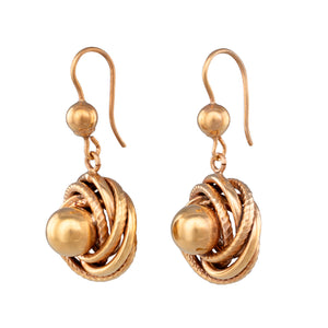 Antique Gold Knot Earrings