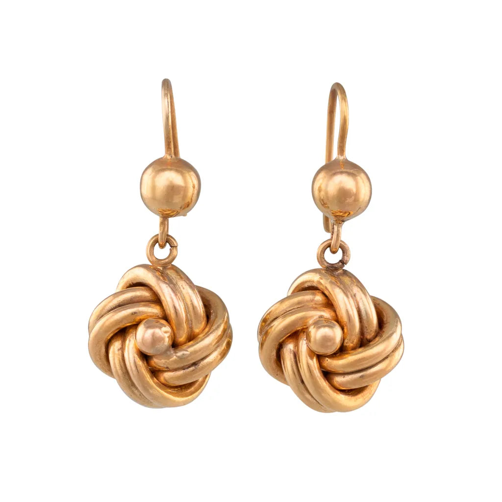 Antique Gold Knot Earrings