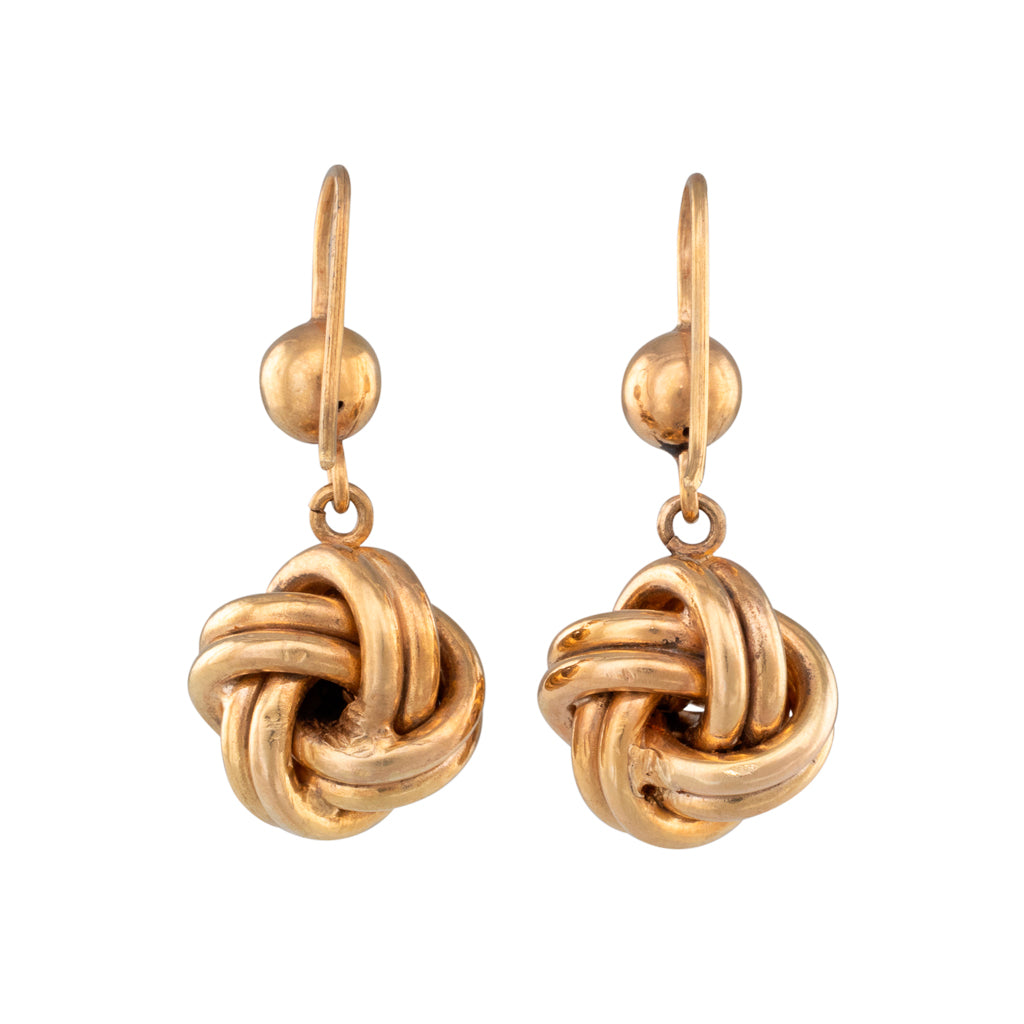 Antique Gold Knot Earrings