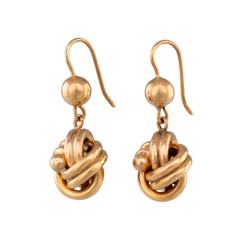 Antique Gold Knot Earrings