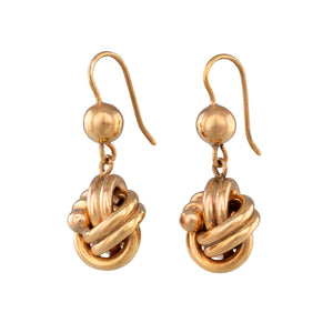 Antique Gold Knot Earrings