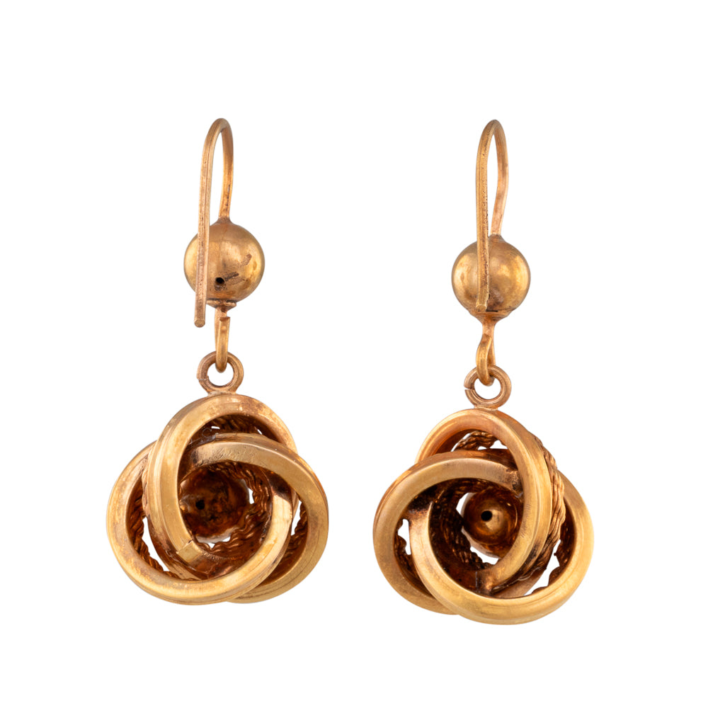 Antique Gold Knot Earrings