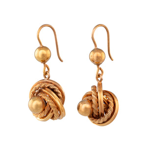 Antique Gold Knot Earrings