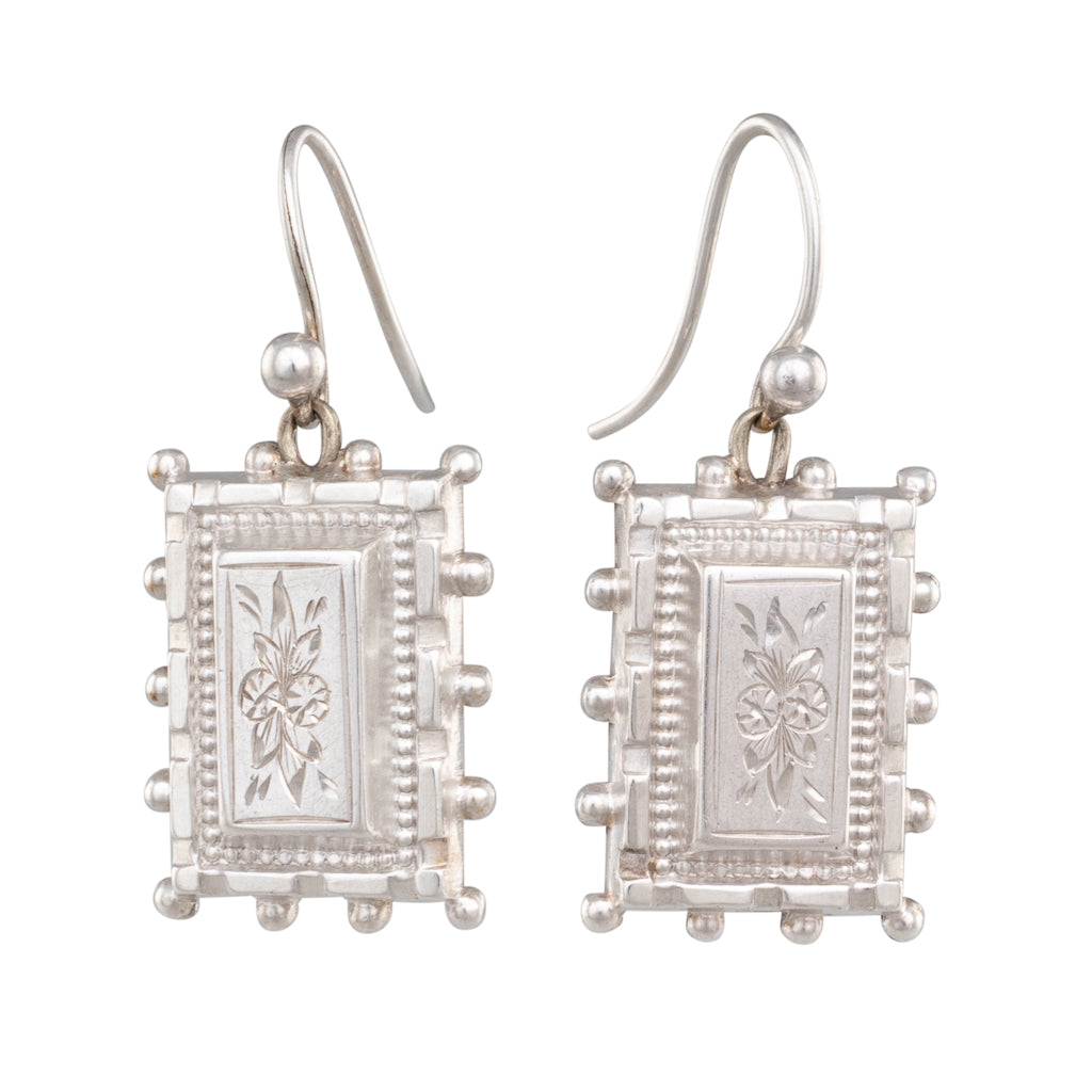 Victorian Silver Drop Earrings