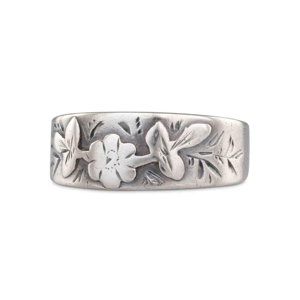 Victorian Silver Floral Ring
