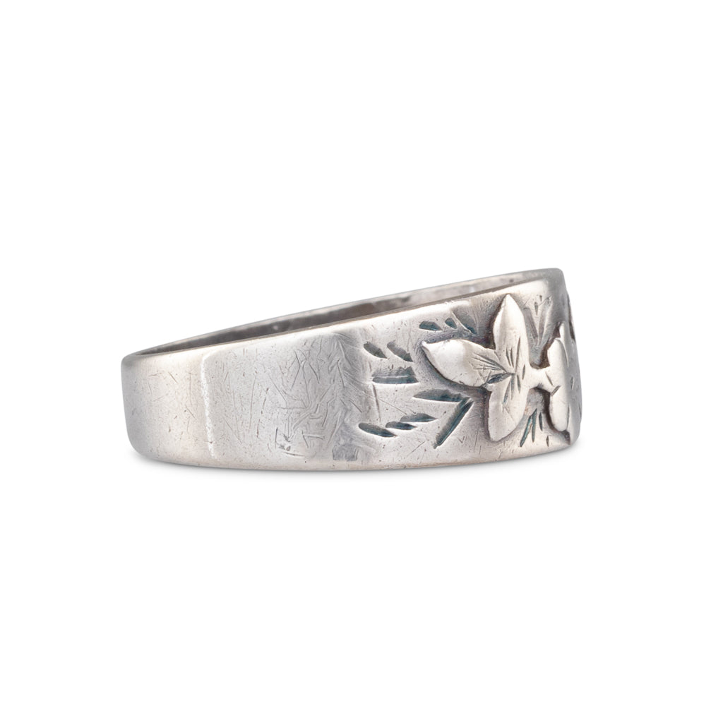 Victorian Silver Floral Ring