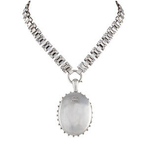 A Silver Necklace & Locket