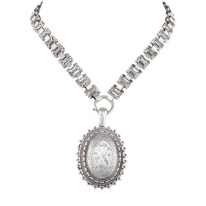 A Silver Necklace & Locket
