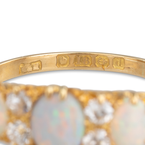 Opal Half Hoop Ring