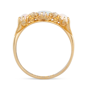 Opal Half Hoop Ring