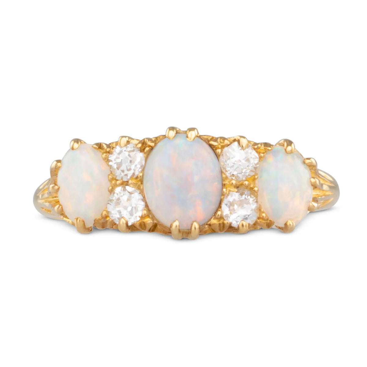 Opal Half Hoop Ring