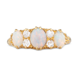 Opal Half Hoop Ring
