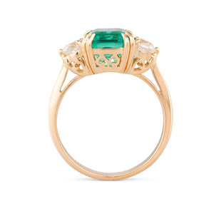Zambian Emerald & Diamond Ring