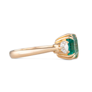 Zambian Emerald & Diamond Ring