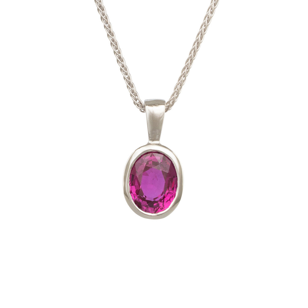 Unheated Mozambique Ruby Pendant