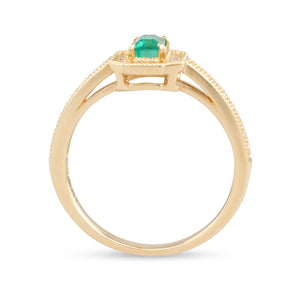 Emerald and Diamond Ring